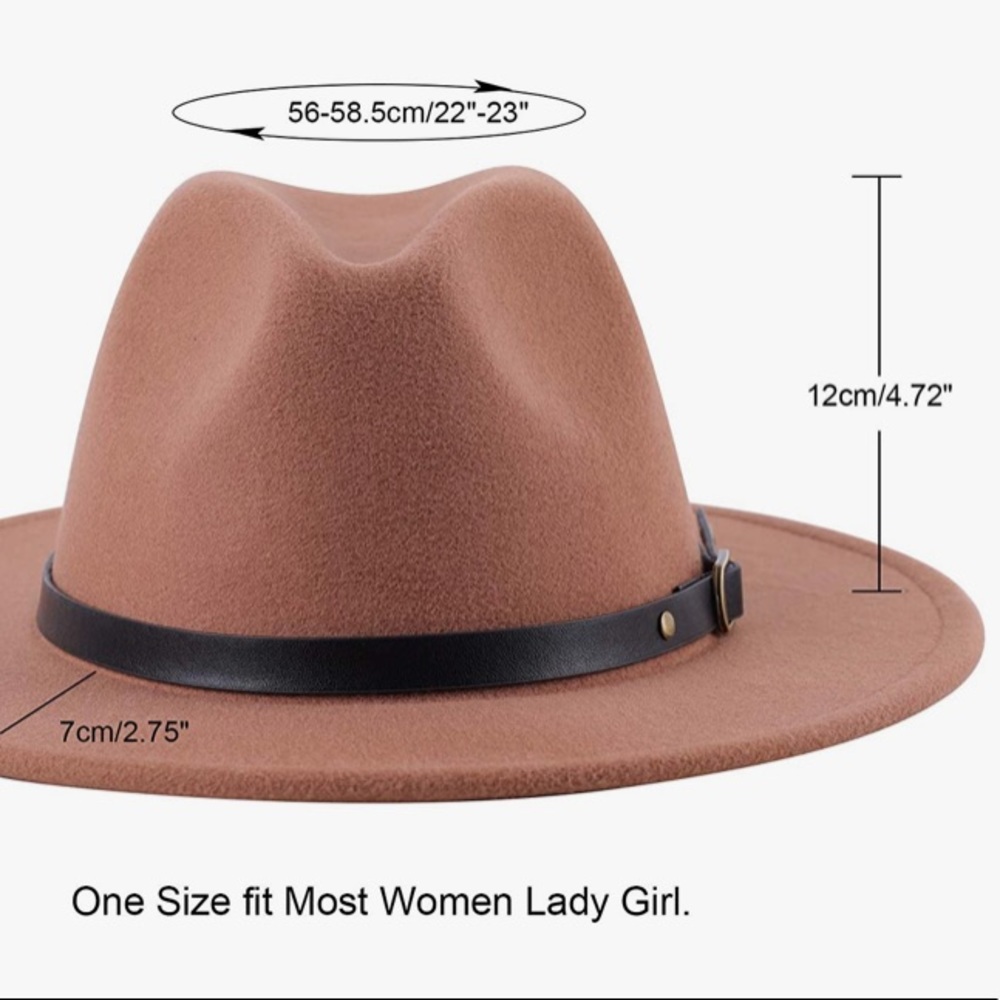 Tan Fedora Hat Combo - Picture 3 of 9